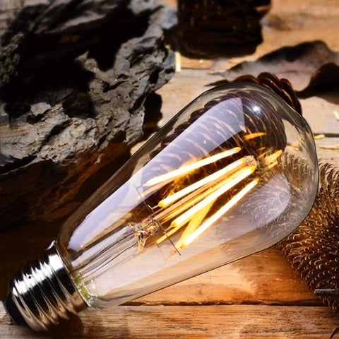 Dimmable Vintage LED Edison Bulbs 8W Equivalent To 100W ST64 Antique Filament Bulbs With 95 CRI Warm White 2700K 1200 Lumens