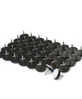 40 black PTFE Furniture Glides Sliders For Chair Legs 1 Inch Size Cushioned Movers Heavy Duty For Easy Moves Carpet And Hardwood Floors