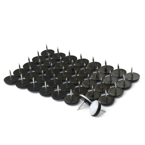 40 black PTFE Furniture Glides Sliders For Chair Legs 1 Inch Size Cushioned Movers Heavy Duty For Easy Moves Carpet And Hardwood Floors