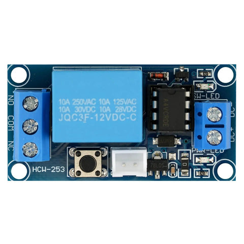 Two Pack 12V Latching Relay Modules For Home Automation And DIY Projects, 10A AC/10A DC Load, 250V Rating, 300mm Lead Wires, Compact 50x25.5x19mm Size, Ideal For Lamps, Appliances, Electronics And Small Motors, close-up circuit board