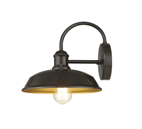 Farmhouse Barn Style Outdoor Wall Lights 4 Pack Industrial Exterior Wall Lamps In Oil Rubbed Bronze With Copper Interior