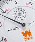 1 Inch Precision Dial Indicator With.001 Inch Resolution, Stainless Steel Rack And Contact Tip, close-up of dial face and needle