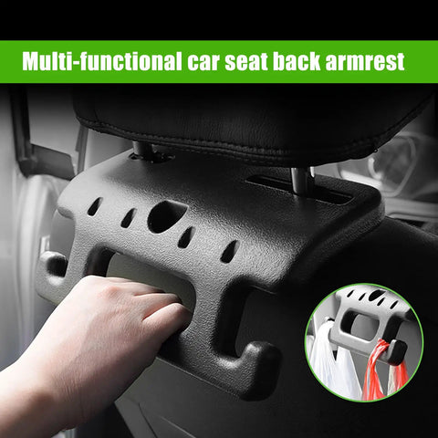 PVC Safety Grip Car Grab Handles For Kids And Seniors Universal Headrest Hook For Trucks SUVs And Cars Black Easy Install Anti Scratch Comfort Grip Design on seat back, with hand grip and storage hook