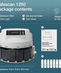 Fast USD Coin Counter And Sorter That Quickly Value Counts Mixed Denominations And Sorts By Denomination Continuous Money Counting Machine package contents.