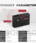 5 Button Gate Opener Remote Transmitter 3 Pack with Ultra Long Range Up To 1000 Feet, wide compatibility, dimensions labeled