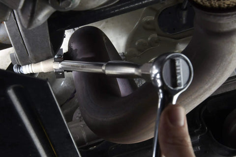 Flexible Head O2 Sensor Wrench For 7/8 Inch Sensors With Pivoting Design And Extended Reach to loosen a seized oxygen sensor
