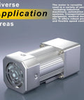 High Torque AC Gear Motor With Low Speed 15 RPM 110V 200W 18mm Shaft Diameter One To Ninety Reduction Reversible Variable Speed Governor