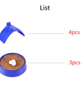 Bird Breeding Nest Kit With Egg Mats And Pigeon Stand Set shown with plastic stands, nest mat, and eggs.