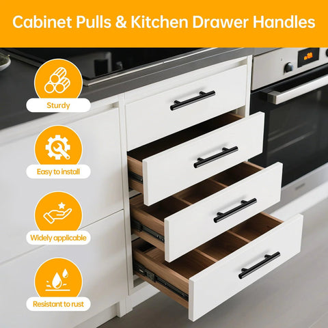 Kitchen drawers with 24 Pack 5 Inch Stainless Steel Cabinet Pulls With Brushed Nickel Finish 3 Inch Center To Center Hole Spacing