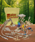 Hands On 8 In 1 Hydraulic And Wind Power DIY Kit With Excavator Catapult Claw Balance Scale And More For Realistic Fluid Power Play And Fun Safe Wooden Parts And Easy Step By Step Assembly wooden STEM builds on table