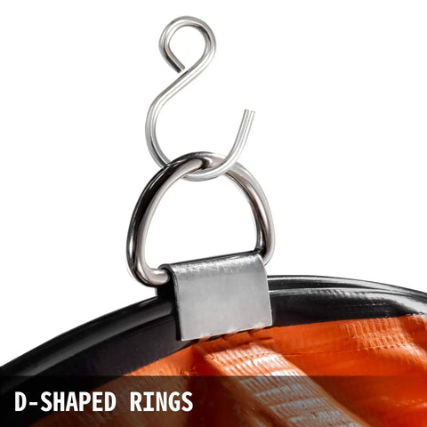 D-shaped rings on 32 Ft PVC Flexible Duct Hose For 12 Inch Ventilation And Exhaust Fans, heavy-duty industrial grade