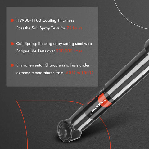 Rear Shock Absorber Set For Honda Civic 2012 To 2015 Coupe Left And Right Sides highlighting durability features