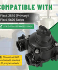 3/4 Inch Dual Ports Paddlewheel Flow Meter Assembly With 15659 Right Angle Cover for Fleck 2510 5600 commercial valves