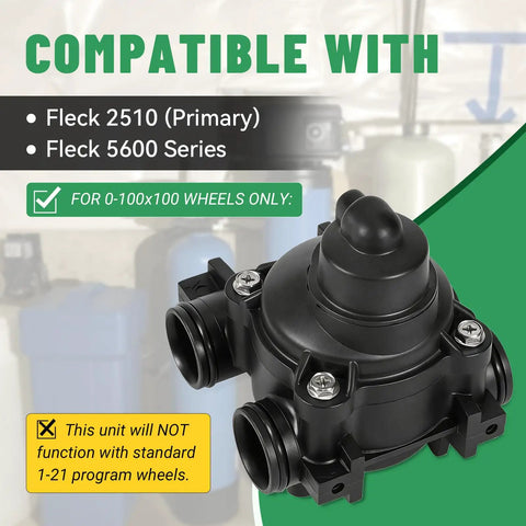 3/4 Inch Dual Ports Paddlewheel Flow Meter Assembly With 15659 Right Angle Cover for Fleck 2510 5600 commercial valves