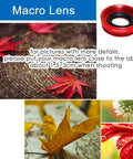 Macro lens effect with red 3 In 1 Universal Fish Eye Lens Macro Clip Lens Wide Angle Kit For iPhone Android iPad And Most Smartphones Grab And Go Pro Grade Optical Glass Durable Aluminum Build Red.