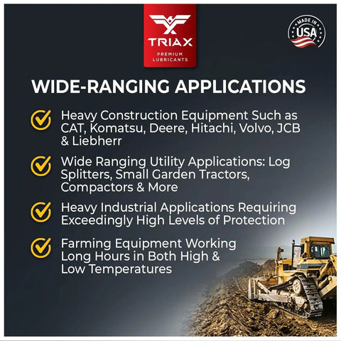 Powerflow AW 68 Multi-Viscosity Hydraulic Oil With 6,000 Hour Extended Life, wide-ranging industrial uses with bulldozer image