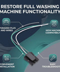 Upgrade Your Laundry Game With This Premium Washer Lid Switch Connector Wire Harness, featuring upgraded plug and wires for easy installation.