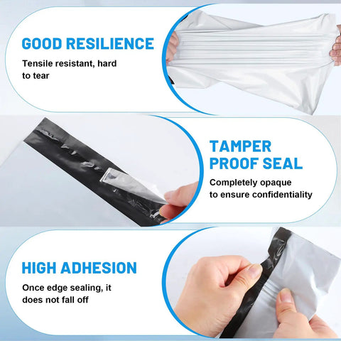 Heavy Duty Weatherproof Poly Mailers 14.5x19 Inch 200 Pack Shipping Bags Built Tough For Clothing Apparel No Sweat Packing Smooth Sailing Daily Hustle