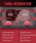Control panel of Aluminum MIG Welder 7 In 1 Multiprocess With Pulse MIG Gas And Flux Core MIG Stick MMA Lift TIG
