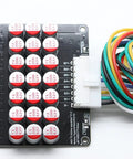 Legit Heavy Duty Active Cell Balancer For 6S And 7S Lithium Packs with multiple capacitors and wiring for voltage synchronization.