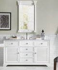 White bathroom vanity with Flower Shaped Cabinet Knobs 8 Pack In Brushed Satin Nickel For Drawers Dressers And Closets