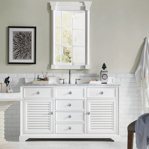 White bathroom vanity with Flower Shaped Cabinet Knobs 8 Pack In Brushed Satin Nickel For Drawers Dressers And Closets