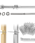 60 Pack Swage Threaded Stud End Fittings For 3 16 Inch Cable Deck Railing Hand Swage In 316 Stainless Steel Marine Grade With Washer And Lock Nut For Outdoor Marine Decks And Railing Projects