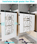 Kick Stale Clutter Out With This Heavy Duty Cabinet Pot Lid Organizer Door Mounted 304 Stainless Steel Cover Rack Adjustable Height Pan Holder For Real Easy Closet Organization Game Changer, showing height installation guide.