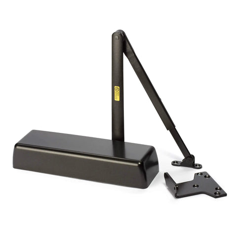 Heavy Duty Commercial Door Closer With Self Closing Action, Grade 1 Hydraulic Closer, Adjustable Spring, Duronotic Bronze, Series 4401