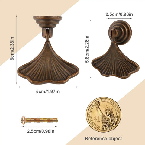 Fresh Ginkgo Leaf Drawer Pulls Set Of Four Dope Copper Dresser Knobs For Cabinets And Drawers Top Shelf Zinc Alloy Furniture Handles with dimensions 6x5cm.