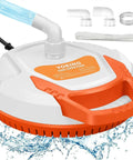 Automatic Pool Cover Pump One Quarter HP 1500 GPH Submersible Sump Pump 115 And 230 Volt with accessories in white and orange design