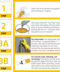 Step-by-step instructions using Fast Plug Hydraulic Cement For Masonry Cracks And Leaks, 4 lb powder mix, sets in 3 to 5 minutes.