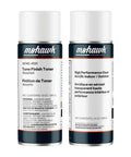 Killer Wood Repair Bundle Featuring Stain And Seal Aerosol Duo With Assorted Color Matching Toner And Quick Dry Clear Satin Topcoat. Two aerosol cans.