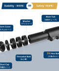 Exploded view of Bike Stem Riser And Handlebar Extender For MTB And BMX Aluminum Alloy Head Up Adapter components