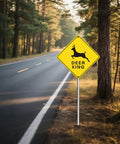 Deer Xing Crossing Sign 12x12, 2 Pack, Engineer Grade Reflective Aluminum, Built Tough Weather Resistant High Visibility Safety Sign for Driveways, Rural Roads, and Deer Rich Areas, mounted roadside