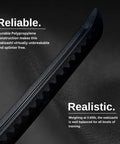 Close-up of Polypropylene Short Practice Samurai Training Sword 24-Inch blade with black saya scabbard details