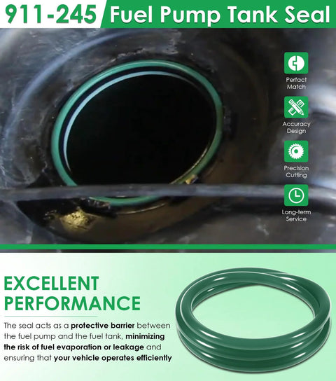 911-245 Fuel Pump Tank Seal O Ring Replacement Fits Chevrolet Ford GMC Sierra Dodge Ram Chrysler Jeep Select Models Durable Direct Replacement Fuel Tank Seal For Easy Install And Long Lasting Performance