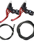 4 Piece Bike Brake Accessory Set With 2 Pack V Brake Levers Aluminum Alloy 2.2 Cm Diameter And 2 Pack Brake Wires