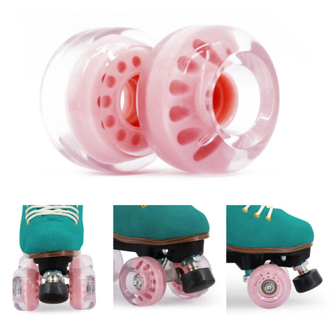 Outdoor Roller Skate Wheels 38mm By 62mm 80A Light Pink Four Pack Durable Urethane For Park Ramps Street Bowls And Outdoor Quad Skating Built For A Smooth Ride And Fast Acceleration With Strong Grip