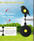 Metal Spinning Targets With Auto Reset For BB Guns And Air Rifles, silhouette bird target on tree with 3mm steel, backyard use