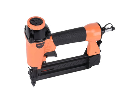 Lightweight 18 Gauge Pneumatic Brad Nailer For Cabinetry And Finish Work, Drives Nails From Three Eighths Inch To Two Inches