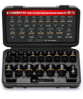 17-Piece 3/8 Inch Drive Bolt Extraction Socket Set For Stripped Damaged Rusted Frozen Studs Bolts Nuts And Screws In CR-MO Steel