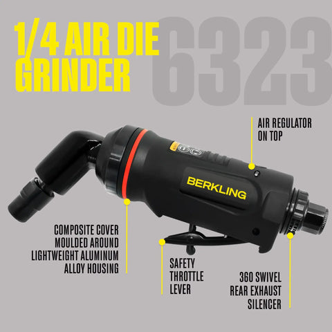 Professional Heavy Duty Quarter Inch Air Die Grinder With 115 Degree Angle And Straight Variants Variable Speed Pneumatic Grinder