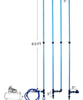 Diagram of External Water Trap Valve with Automatic Drain, 6.5 ft air pipe assembly shown, for compressed air system use.