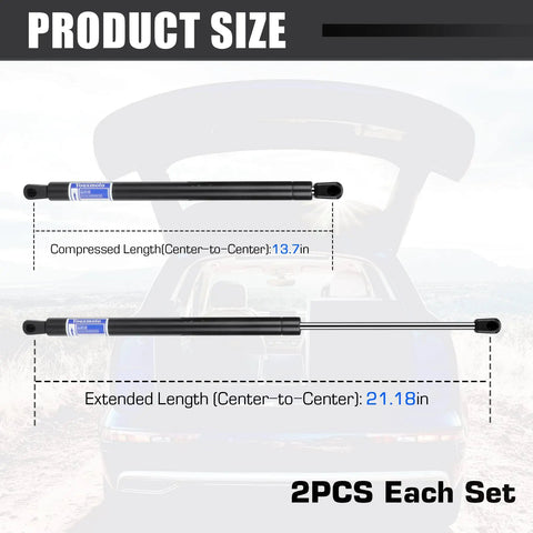Size details of Rear Tailgate Lift Supports Pair For Enclave 2008 2014 Buick SG230114 6165 Gas Spring Shock Lift Kit