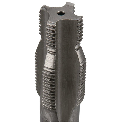 DIY Friendly Spark Plug Repair Kit With M14-1.25 Thread Size, HSS Tapered Reamer, And 503 Stainless Inserts For Restoring Damaged Threads In Automotive Engines, Includes Install Punch Tool close-up of HSS tapered reamer.
