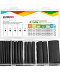 UL Listed Extra Long Heat Shrink Tubing Kit With Adhesive Lined Marine Grade Waterproof Seal 4 To 1 Shrink Ratio Five Sizes