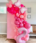 Insta Worthy Pink Mouse Balloon Garland Arch Kit, 124-Piece Set With Hot Pink, Pastel Pink, Polka Dot Balloons And An Oversized Bow, Perfect For Girl Birthday Parties, Baby Showers, And Cute Mouse Theme Decor.