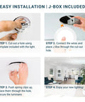 Easy installation steps for Six Pack 4 Inch Dimmable Ultra Thin LED Recessed Ceiling Light with Junction Box