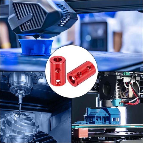 Heavy Duty 6mm To 6mm Shaft Coupler Set For 3D Printers And DIY Encoders Red Aluminum Joint Connector L20mm D12mm With 20 Screws 5 Pack on CNC and 3D printer